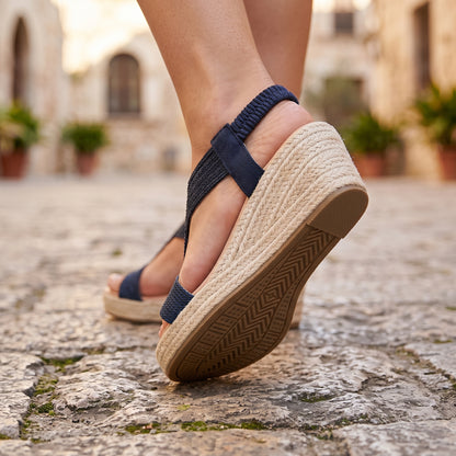 Sandales compensées élégantes et confortables